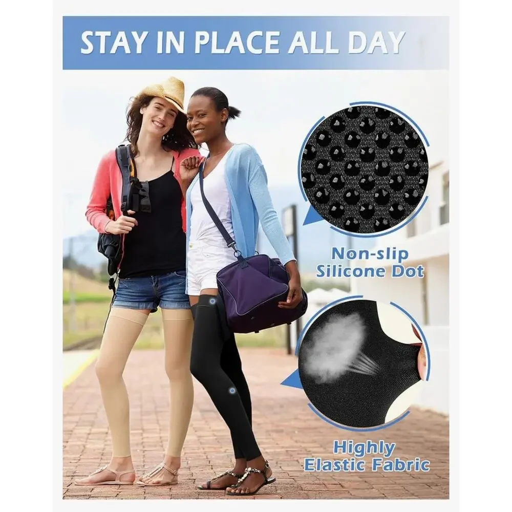 Ailaka unisex Medical Compression Stockings Thigh High Footless 20-30mmHg Socks